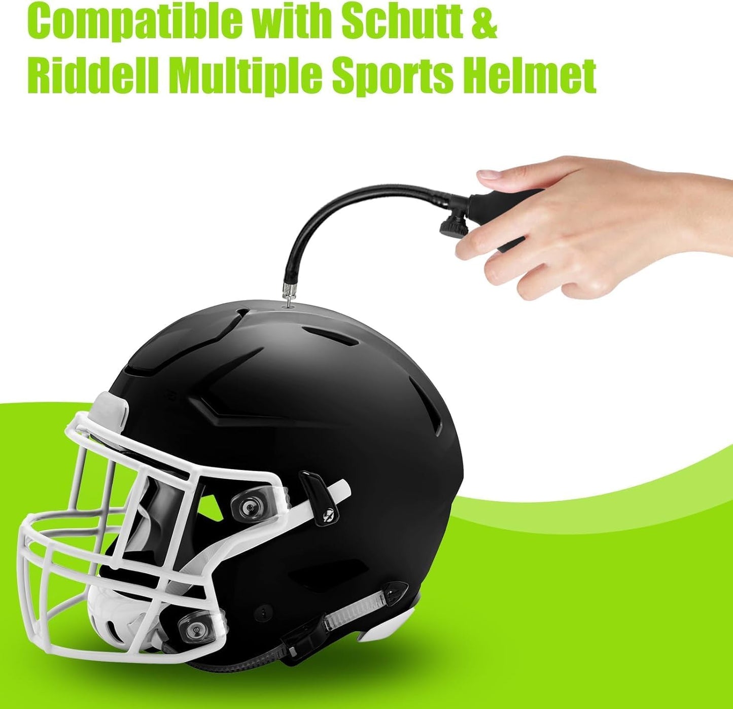 Football Helmet Thumb Screws & Helmet Pump and Inflation Needle Compatible with Riddell SpeedFlex, Keep for Speedflex Youth Football Helmet Chinstrap Stabilization System to Reduce Head Injury
