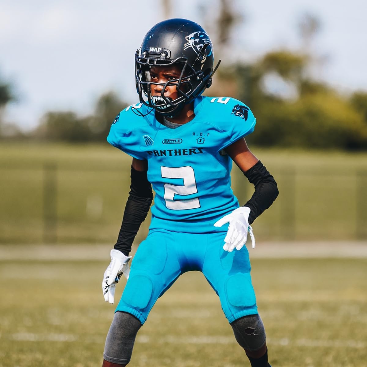 Battle Sports Shell Football Chin Strap | Adjustable youth size fit, Hand wash with mild soap and cold water, Air-dry at room temperature only, Do not machine dry