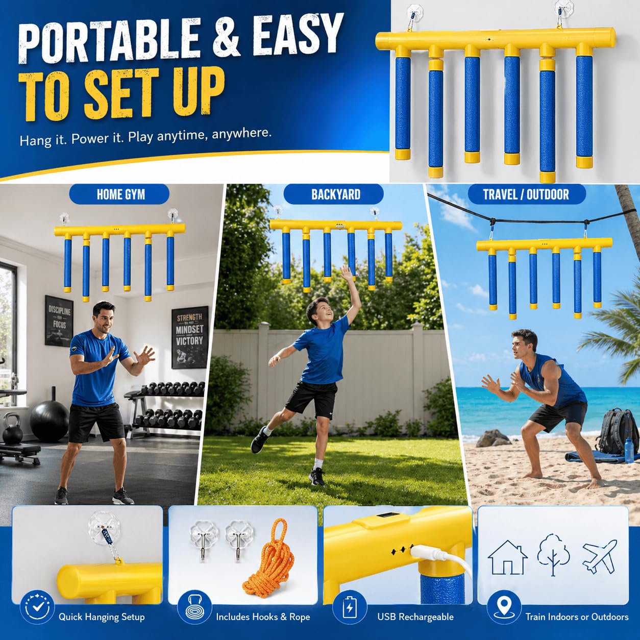 Reflex Drop Sticks Game, Reaction Training Tool with 3 Speed Levels, Falling Catching Sticks for Hand-Eye Coordination, Focus & Reaction Time Training for Adults