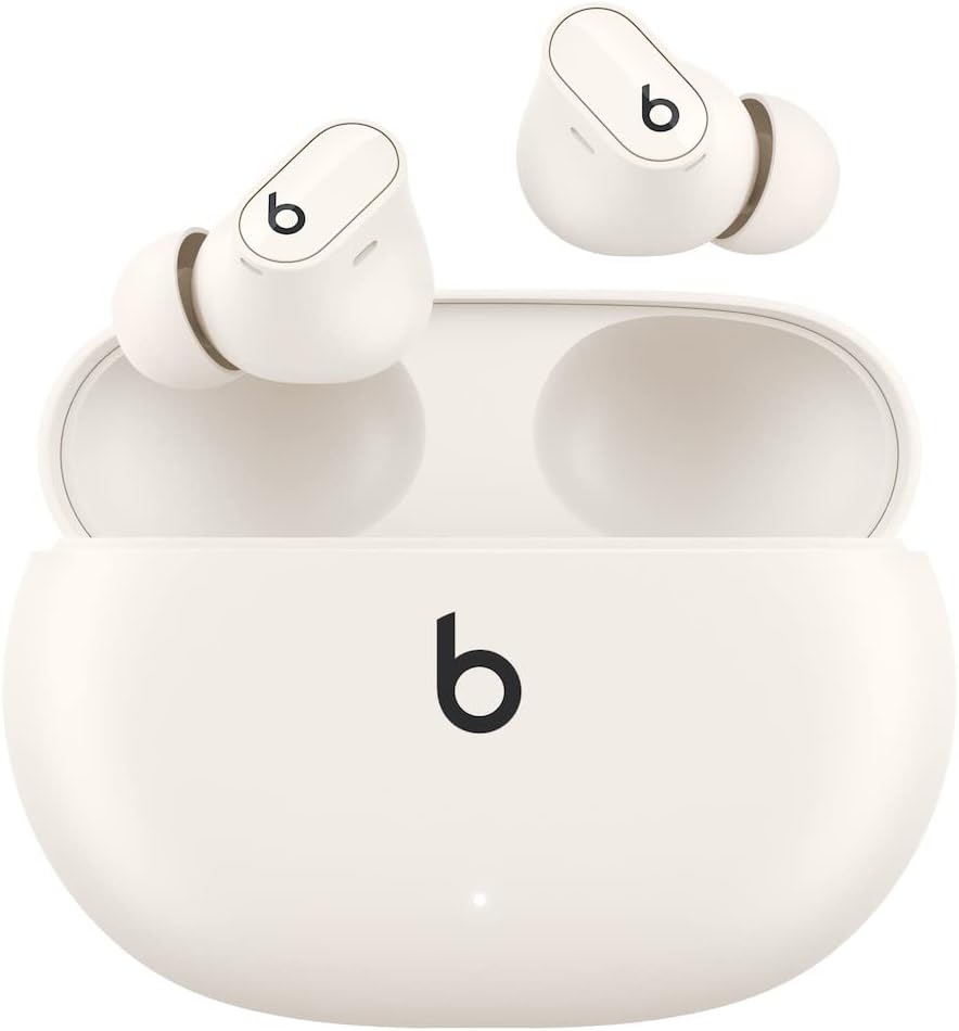 Beats Studio Buds + | True Wireless Noise Cancelling Earbuds, Enhanced Apple & Android Compatibility, Built-in Microphone, Sweat Resistant Bluetooth Headphones, Spatial Audio - Transparent