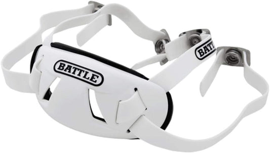 Battle Sports Shell Football Chin Strap | Adjustable youth size fit, Hand wash with mild soap and cold water, Air-dry at room temperature only, Do not machine dry