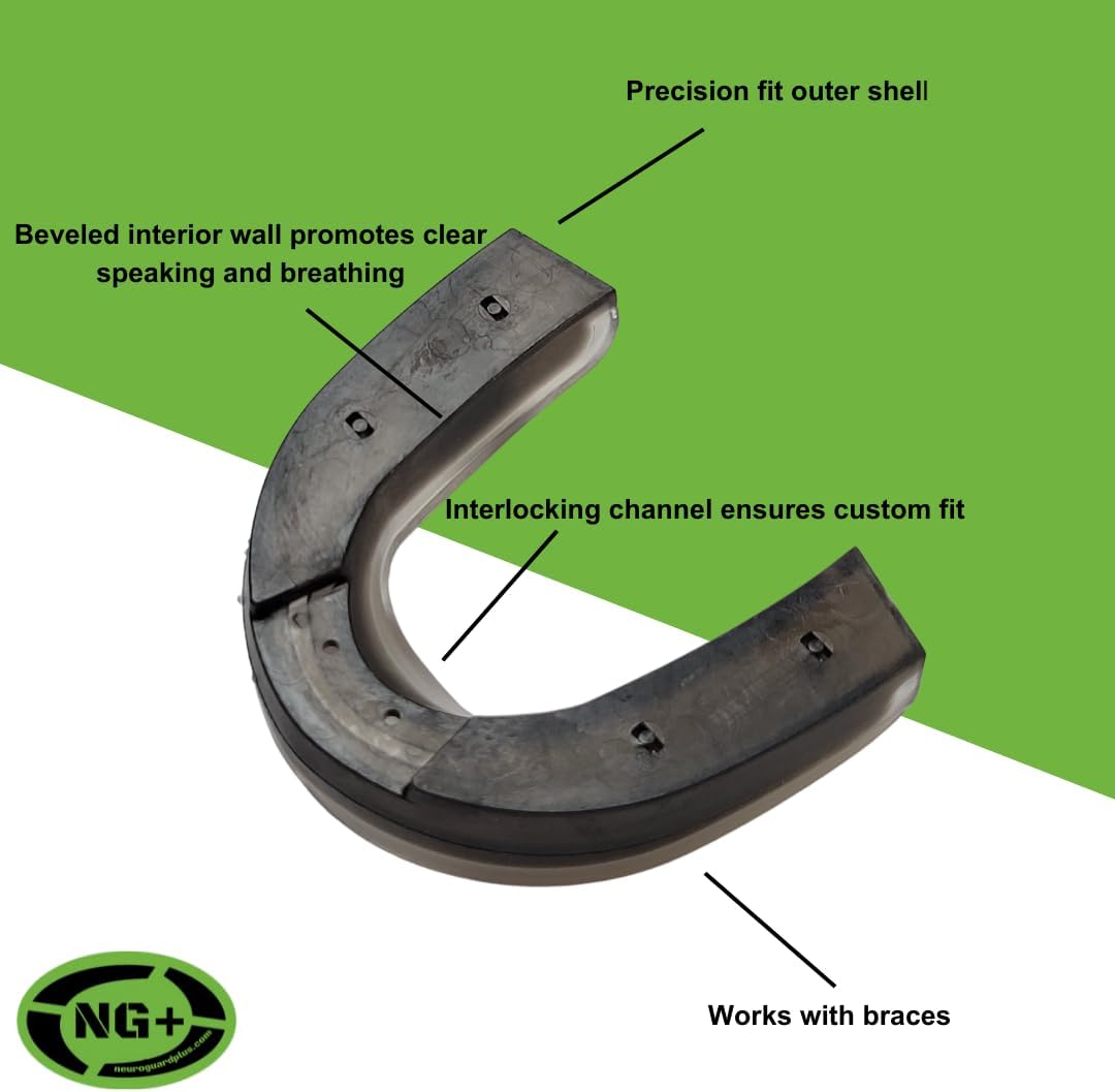 Mouthguard - Increase Strength + Stamina - Reduce G-Forces - Speak Clearly - Breathe Easier - Patented Lower Teeth Design (Orange)