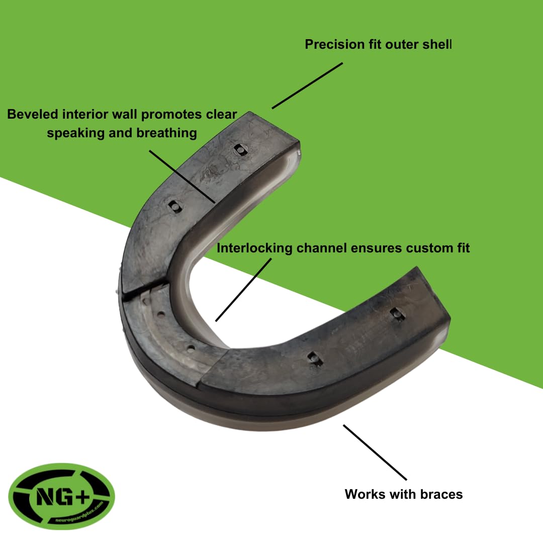 Mouthguard - Increase Strength + Stamina - Reduce G-Forces - Speak Clearly - Breathe Easier - Patented Lower Teeth Design (Orange)