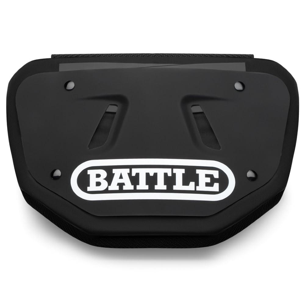 Battle Sports Football Back Plate – Hard Shell Lower Back Protector with Contoured Foam for High-Impact Protection for Youth, Kids and Adults