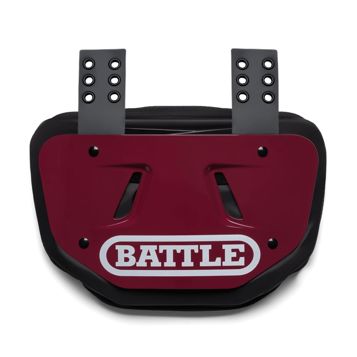 Battle Sports Football Back Plate – Hard Shell Lower Back Protector with Contoured Foam for High-Impact Protection for Youth, Kids and Adults