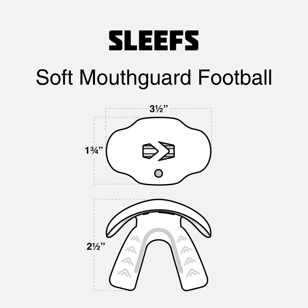 SLEEFS Football Mouth Guard - Youth Mouthguard with Strap - Lip/Teeth Protector Mouthpiece - No Boil - for Youth/Adults, Maximum Air Flow, for All Sports - Cross