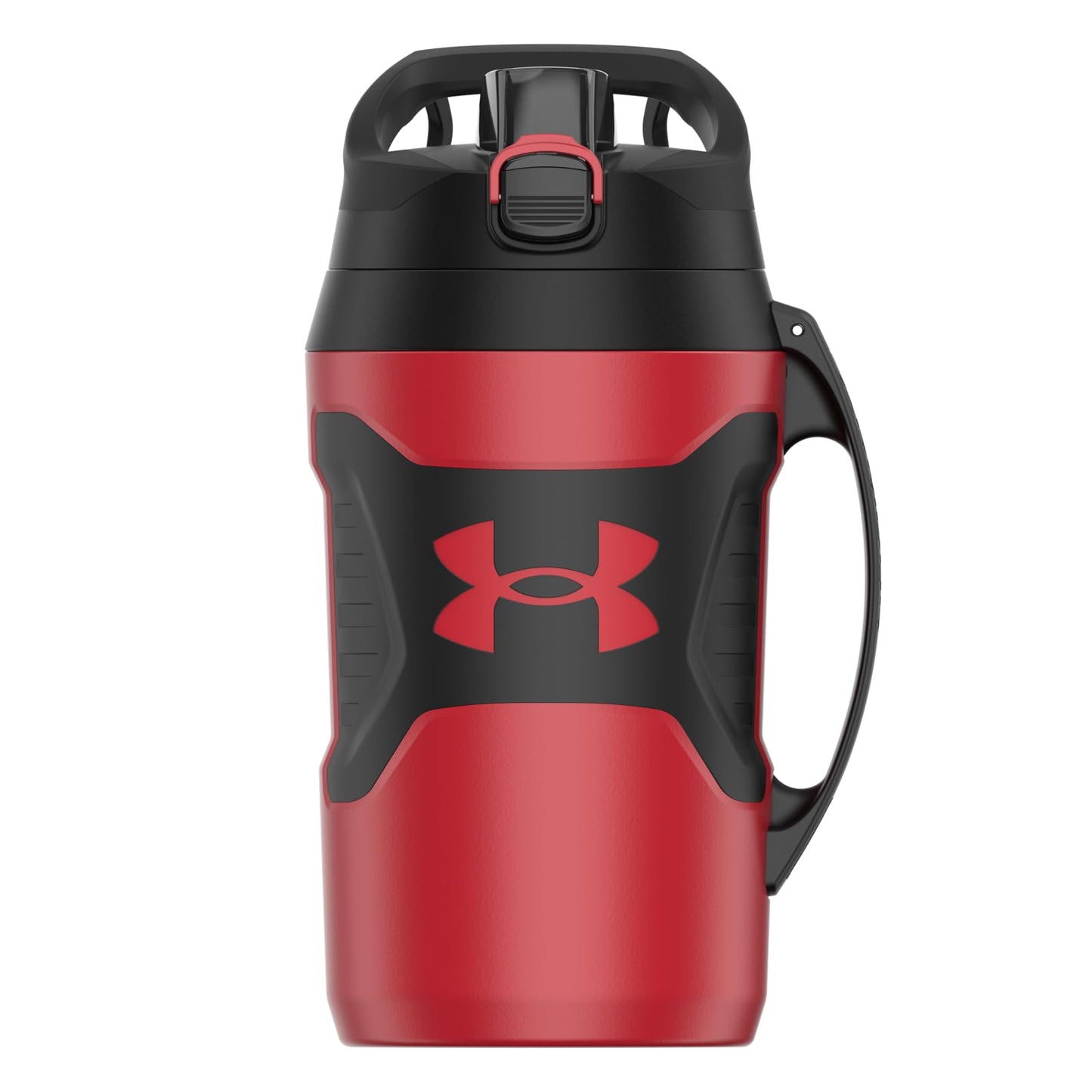 Under Armour Insulated Water Bottle with Handle & Fence Hook, Half Gallon Sports Water Jug, Leak-Resistant & BPA-Free for Baseball, Football & Gym - Black/Black, 64oz