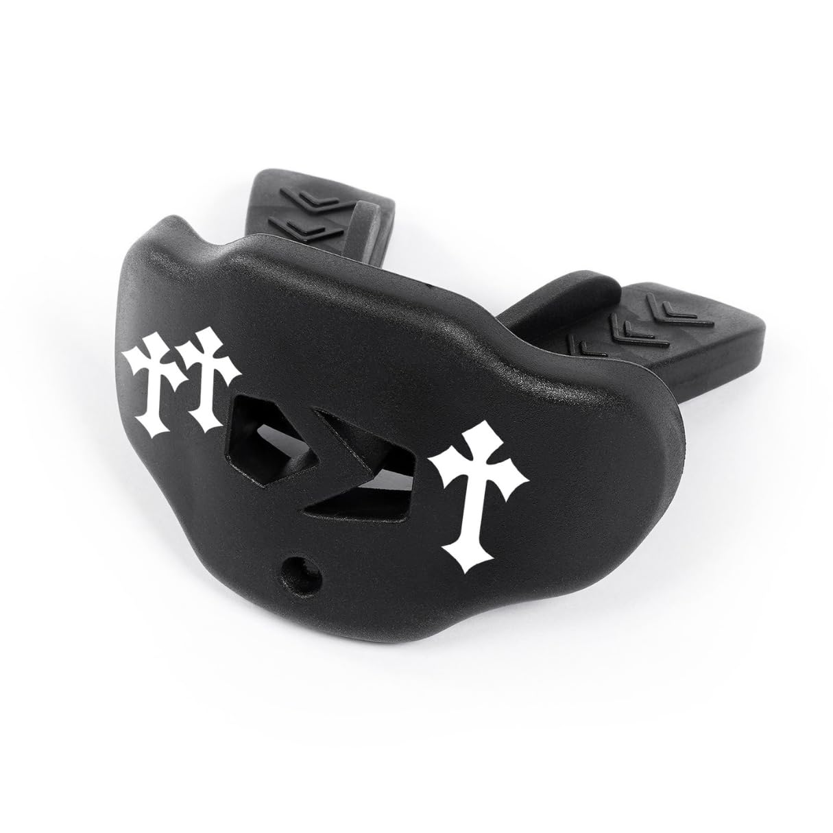 SLEEFS Football Mouth Guard - Youth Mouthguard with Strap - Lip/Teeth Protector Mouthpiece - No Boil - for Youth/Adults, Maximum Air Flow, for All Sports - Cross