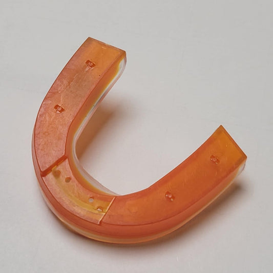 Mouthguard - Increase Strength + Stamina - Reduce G-Forces - Speak Clearly - Breathe Easier - Patented Lower Teeth Design (Orange)