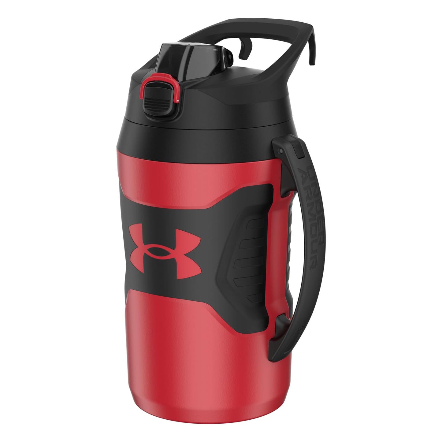 Under Armour Insulated Water Bottle with Handle & Fence Hook, Half Gallon Sports Water Jug, Leak-Resistant & BPA-Free for Baseball, Football & Gym - Black/Black, 64oz