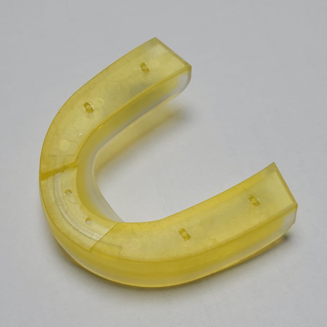 Mouthguard - Increase Strength + Stamina - Reduce G-Forces - Speak Clearly - Breathe Easier - Patented Lower Teeth Design (Orange)