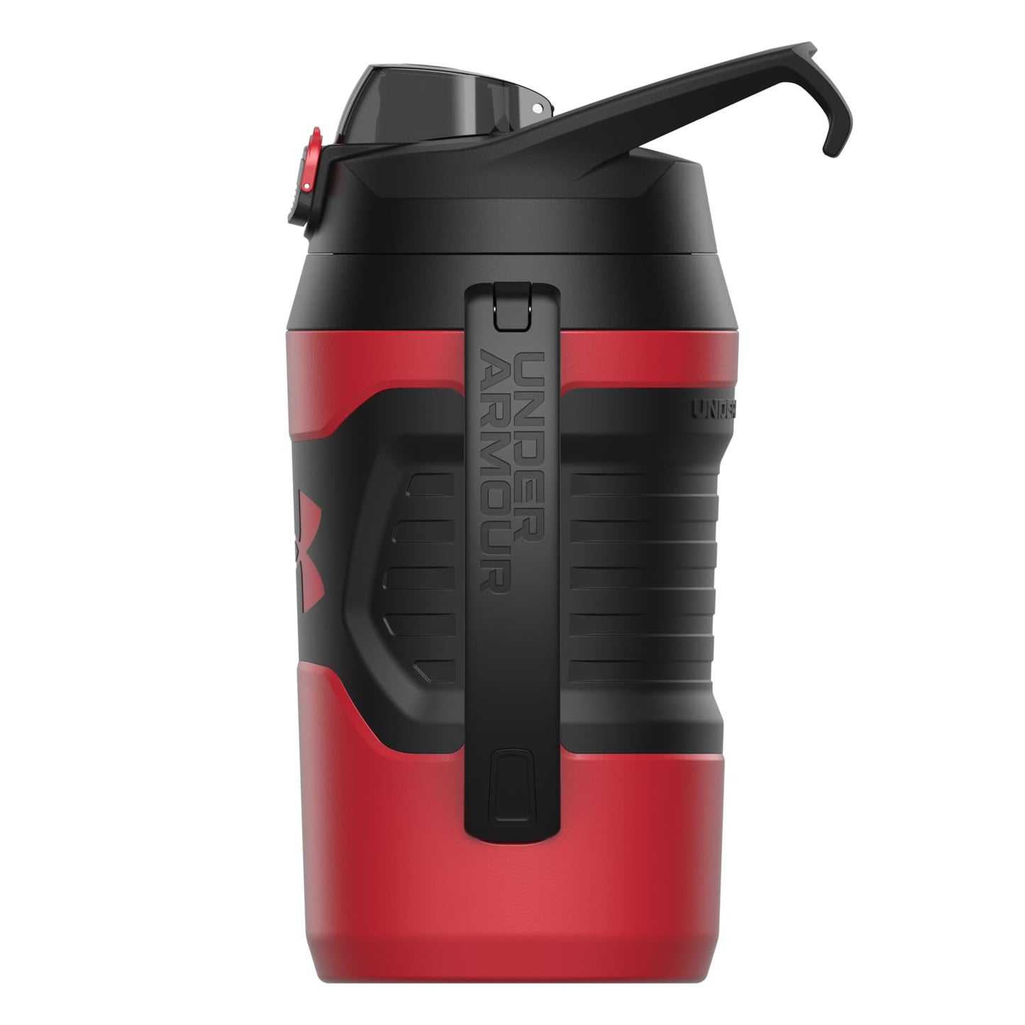 Under Armour Insulated Water Bottle with Handle & Fence Hook, Half Gallon Sports Water Jug, Leak-Resistant & BPA-Free for Baseball, Football & Gym - Black/Black, 64oz
