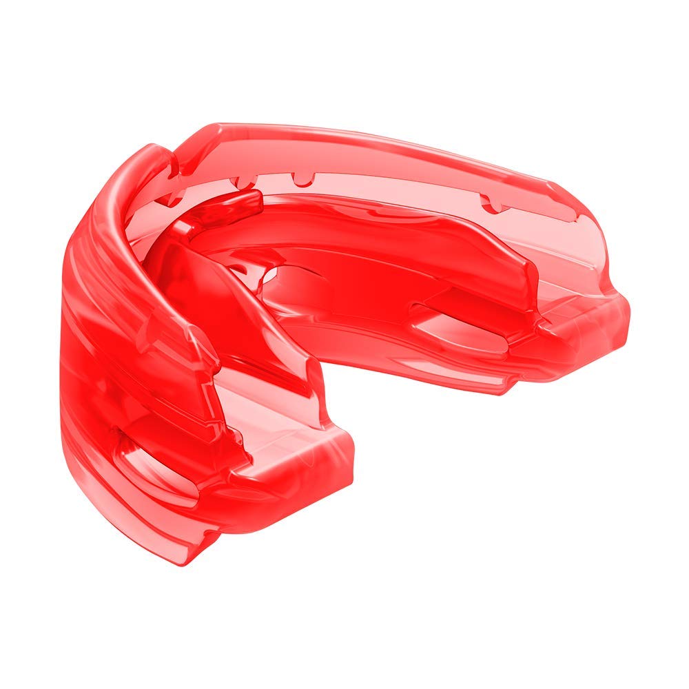 Shock Doctor Braces Football Mouth Guard, Upper & Lower Teeth Protection, Adult/Youth Sizes with Helmet Strap, Mouthguard for Sports, Football, Hockey, Lacrosse, Baseball, Wrestling, More
