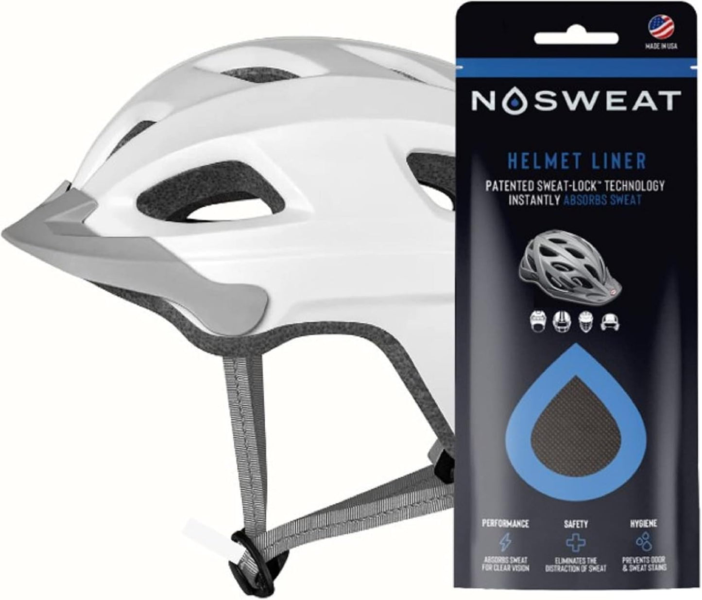 Football Helmet Sweat Liners & Sweatbands by NoSweat 3 | 6 | 12 | 25 Pack