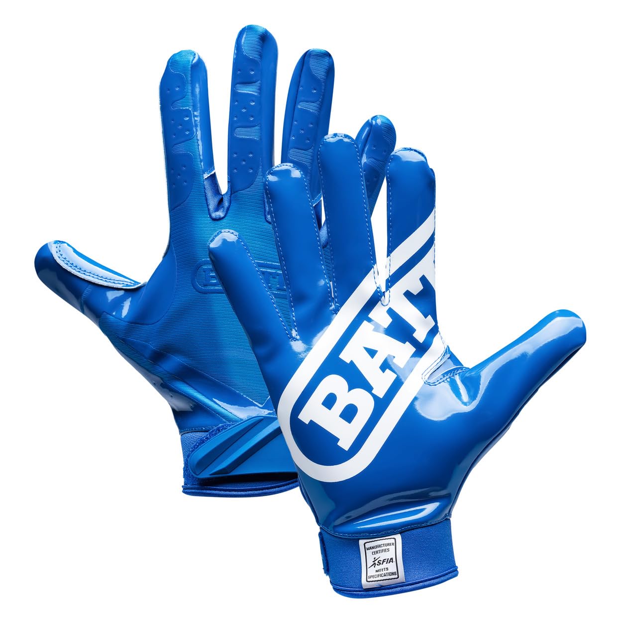Battle Double Threat Wide Receiver Football Gloves – Ultra Stick Grip, Compression Fit (Runs Tight – Size Up If Between Sizes), Youth & Adult Football Gloves