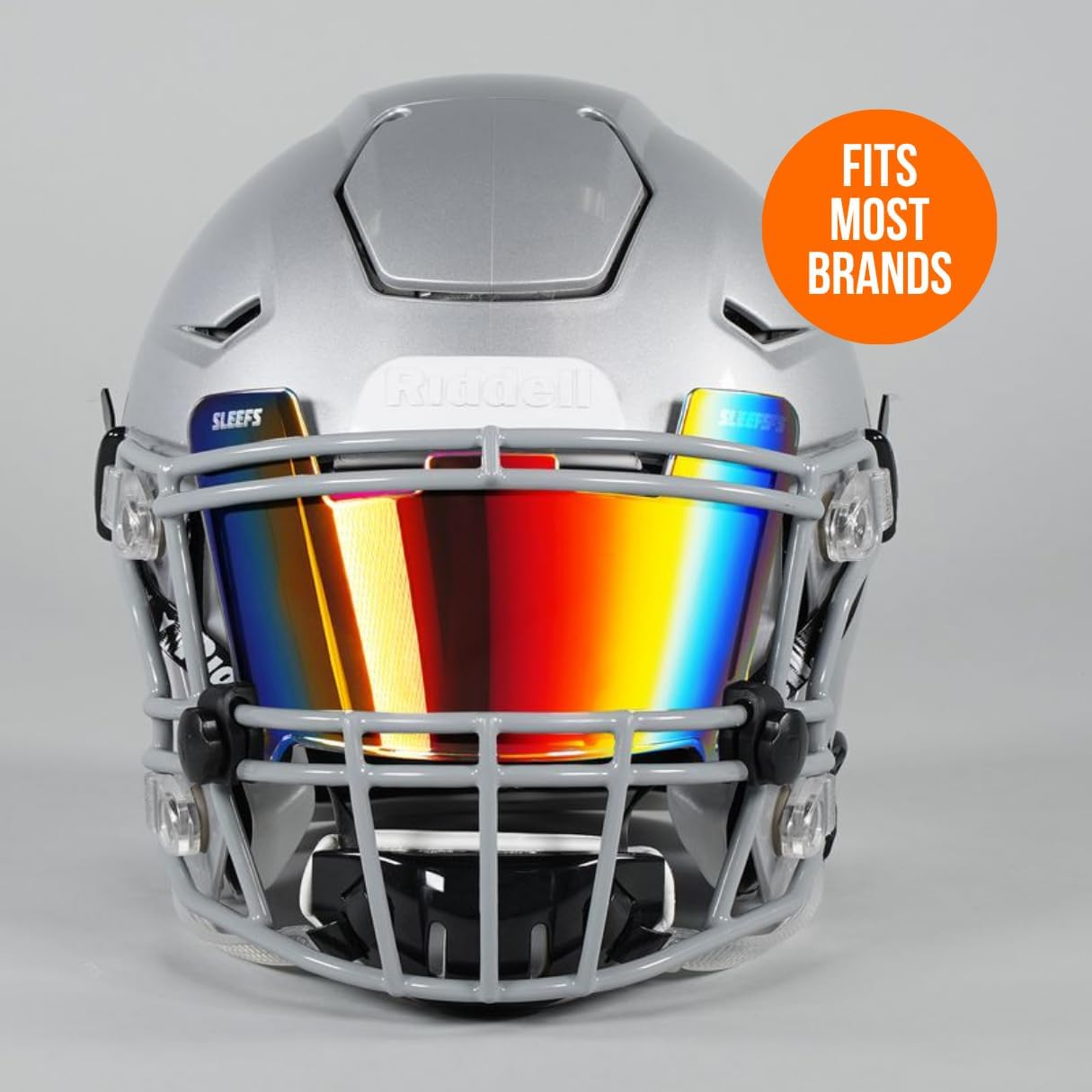 SLEEFS Clear Football Visor for Helmet - Professional Football Visor - Face & Eye Shield - Fits Youth & Adult Helmets - Includes Quick Visor Clips for Easy Installation
