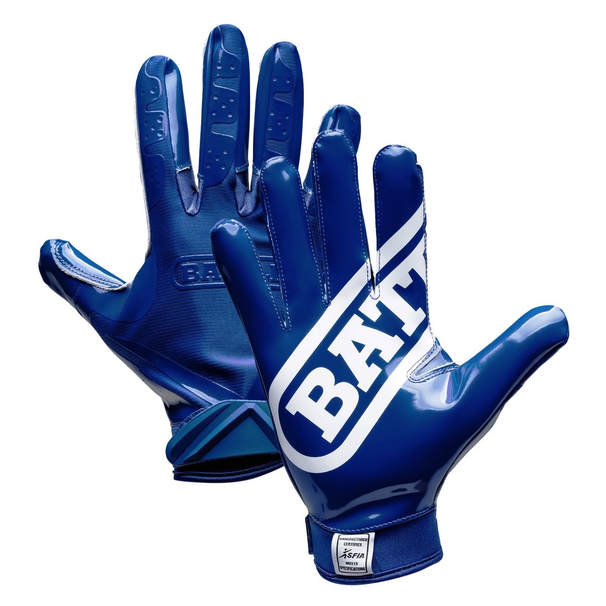 Battle Double Threat Wide Receiver Football Gloves – Ultra Stick Grip, Compression Fit (Runs Tight – Size Up If Between Sizes), Youth & Adult Football Gloves