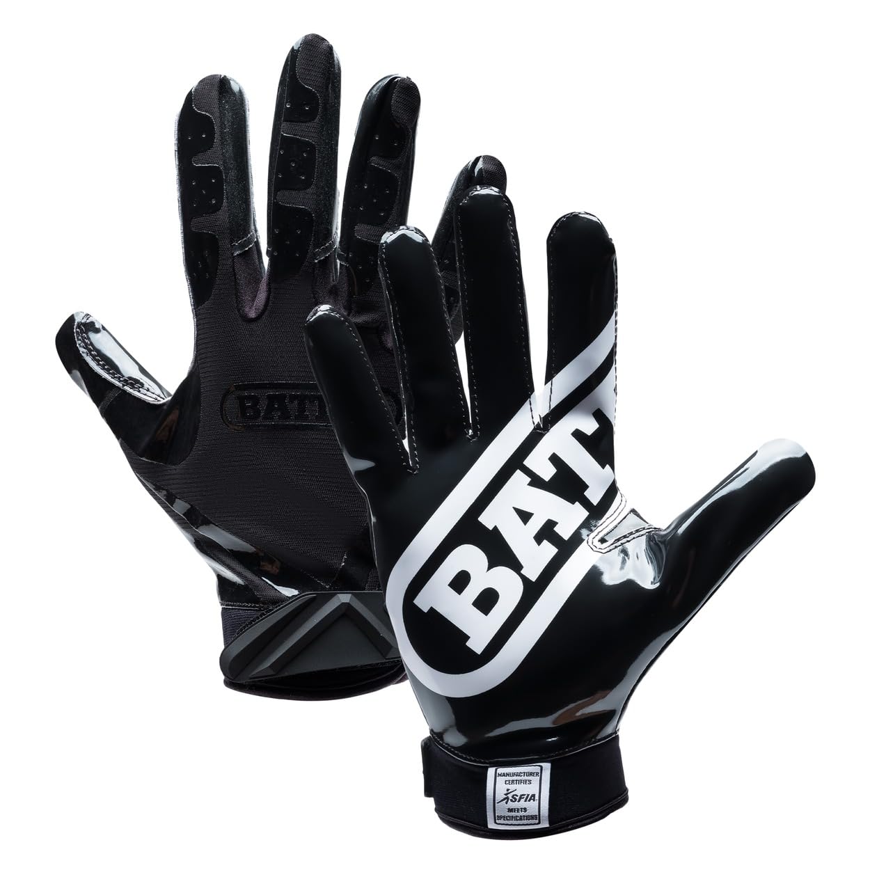 Battle Double Threat Wide Receiver Football Gloves – Ultra Stick Grip, Compression Fit (Runs Tight – Size Up If Between Sizes), Youth & Adult Football Gloves