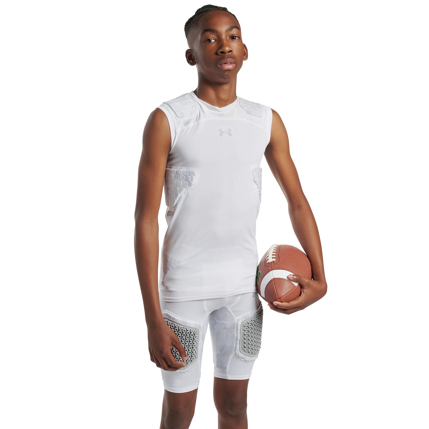 Under Armour Gameday Pro 5-Pad Youth Football Compression Shirt Protective Top