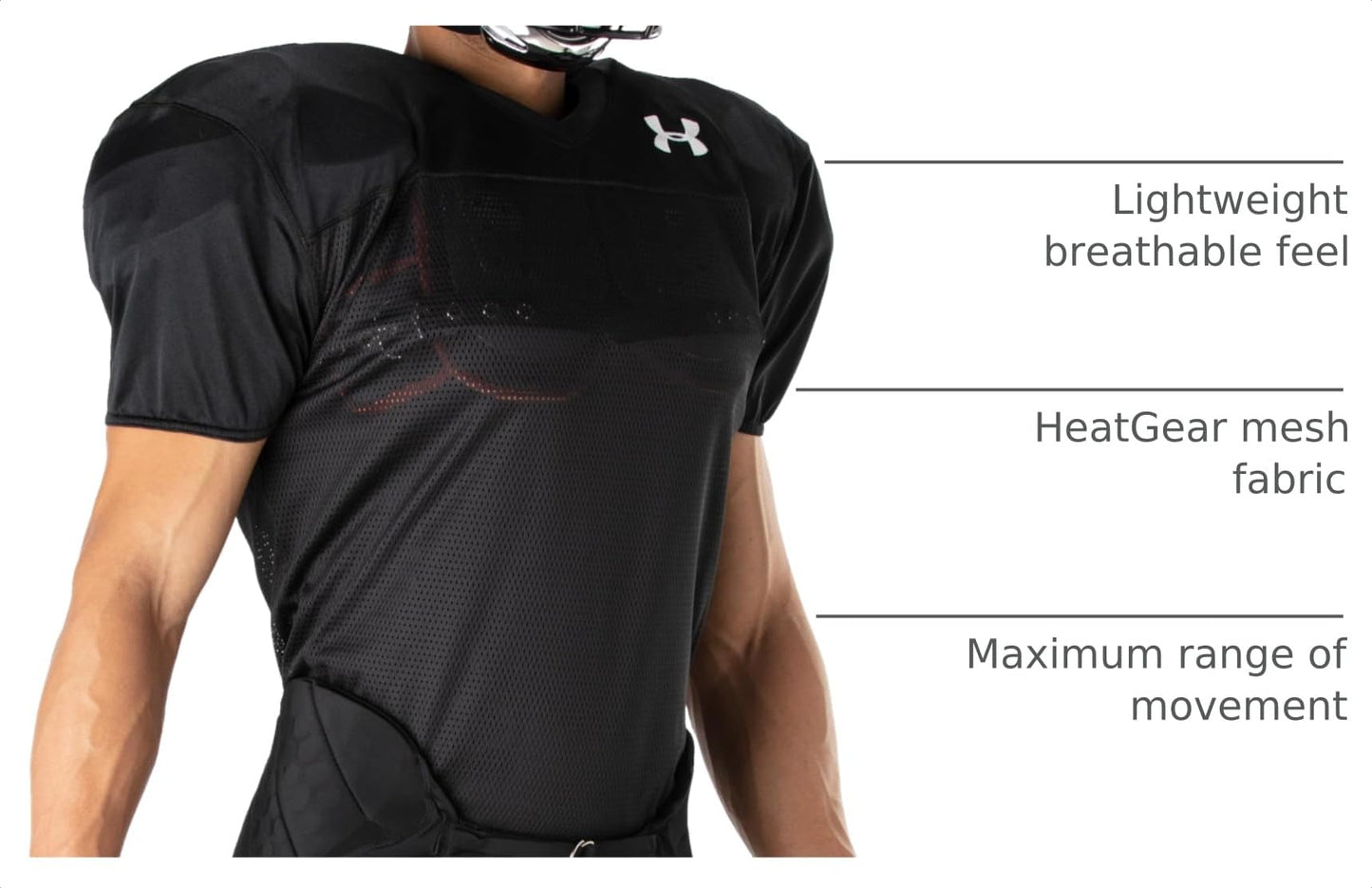 Under Armour Youth/Boys Football Jersey, for Parctice & Game Day, Breathable, Lightweight