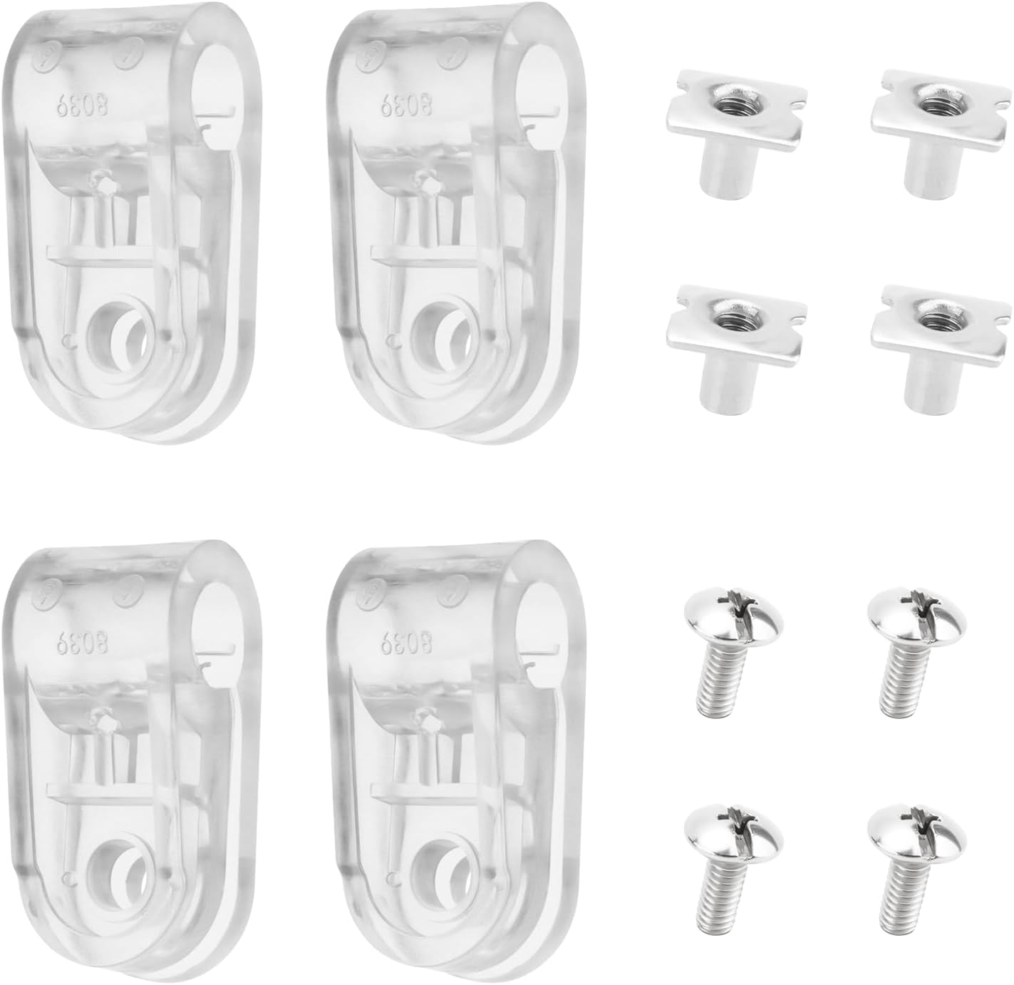 Football Helmet Facemask Clips Kit for Riddell Speedflex Youth & Adult Helmet Repair Kit, Football Helmet Face Mask Bracket Hardware Kit Including Screws & Nuts - 4 PCS