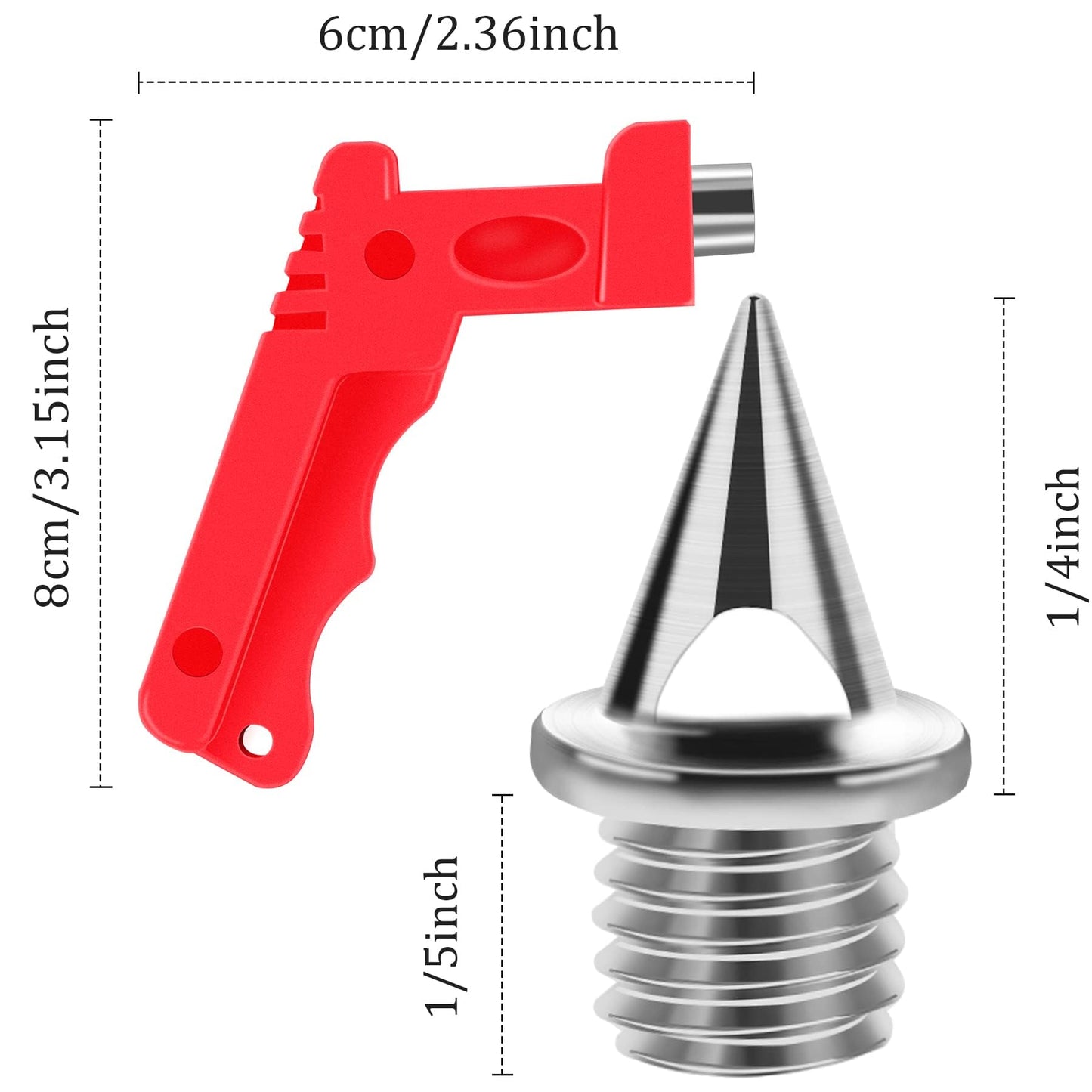 JULMELON 120PCS 1/4inch Stainless Steel Track and Cross Country Spikes Golf Shoe Spikes with Spike Wrench, Replacement Spikes for Sprint Sports Short Running Track Shoes
