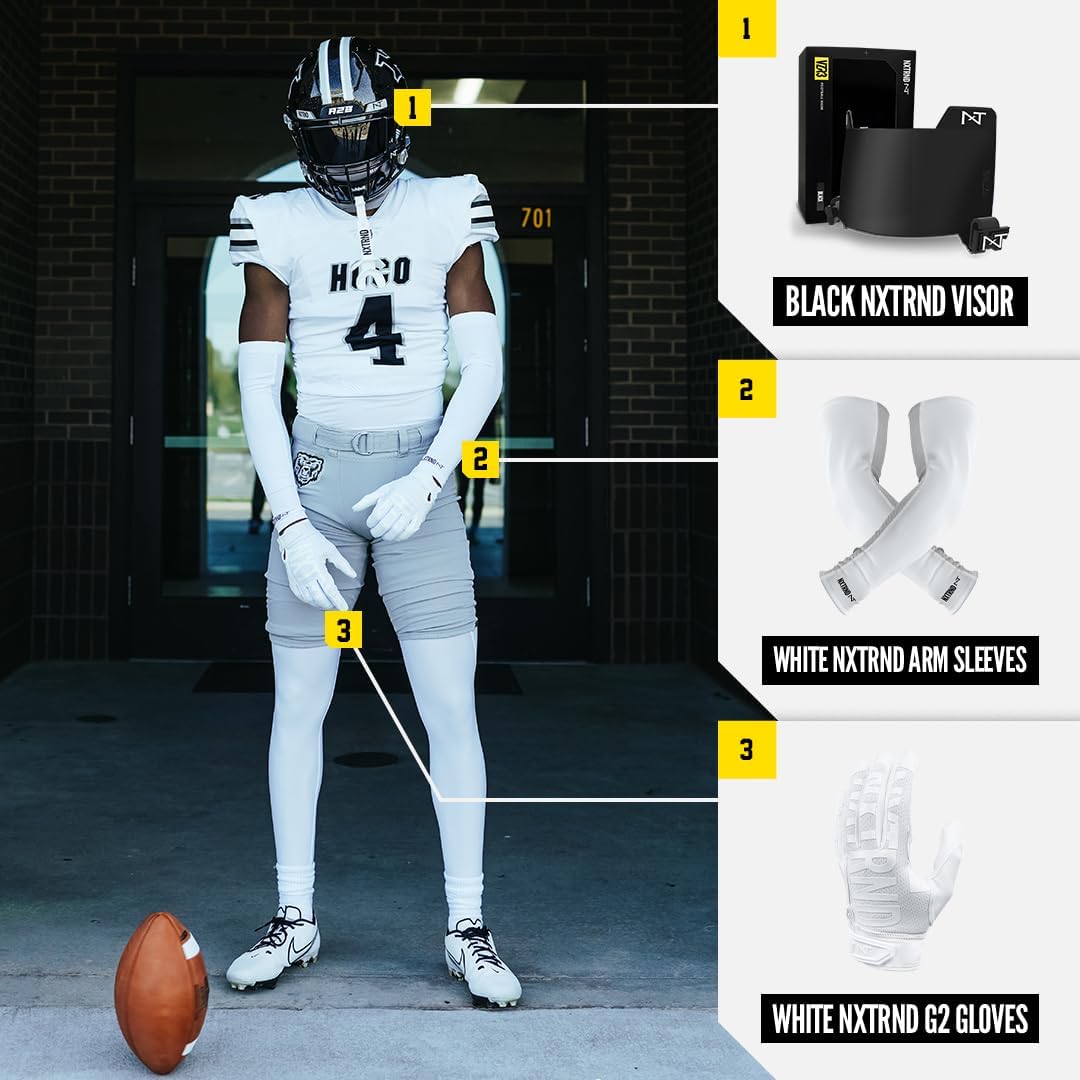 Nxtrnd VZR3 Football Visor, Curved Lens Technology, Fits Adult & Youth Football Helmets