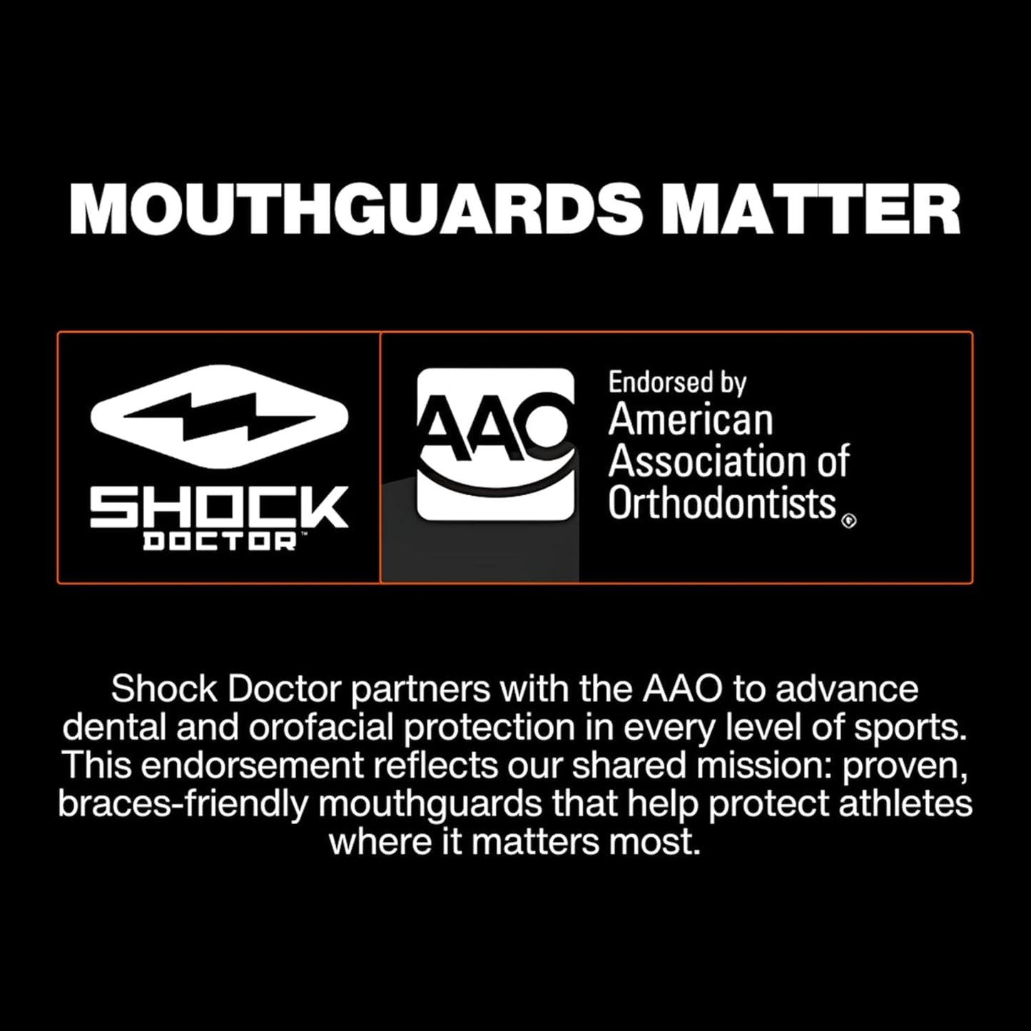Double Braces Strapless Mouth Guard, Fangs, Adult