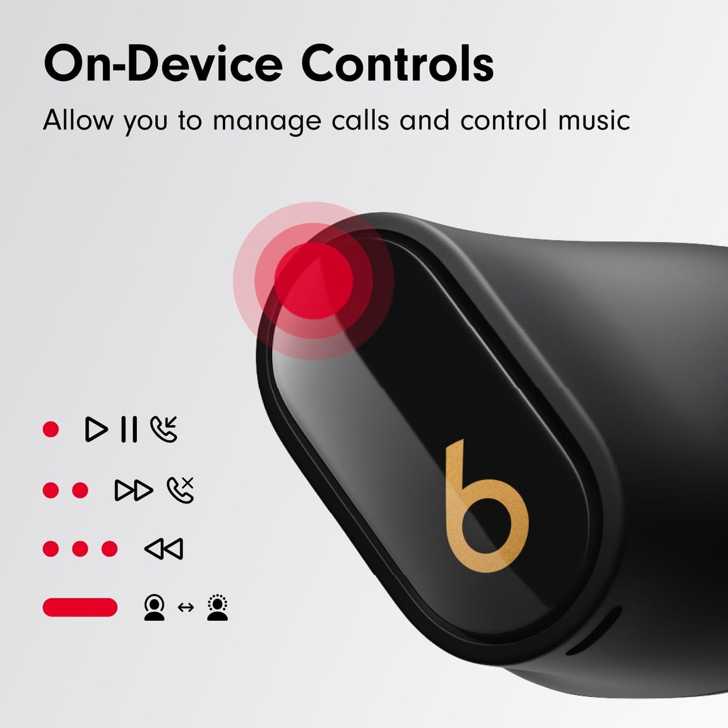 Beats Studio Buds + | True Wireless Noise Cancelling Earbuds, Enhanced Apple & Android Compatibility, Built-in Microphone, Sweat Resistant Bluetooth Headphones, Spatial Audio - Transparent