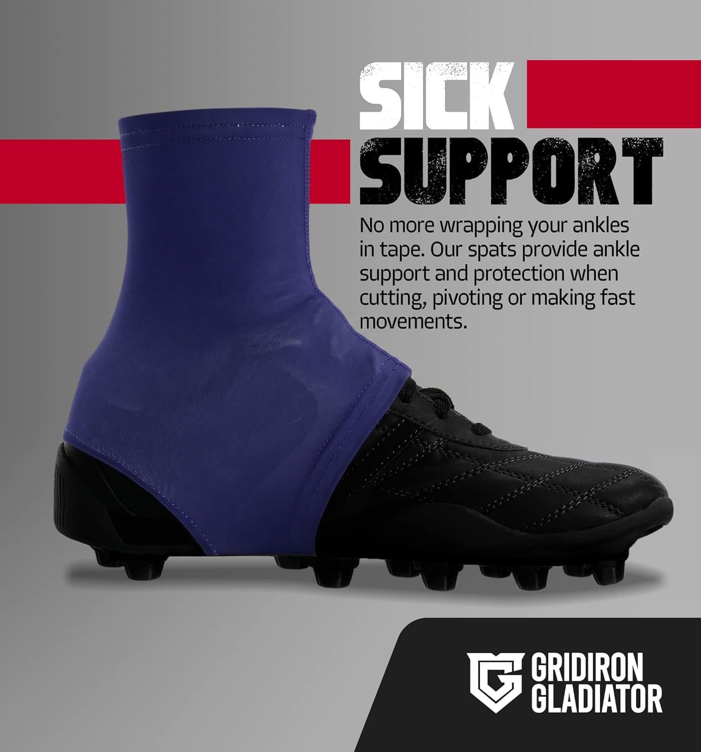 Gridiron Gladiator Football Spats - Spat Cleat Covers for Youth or Adult - Cover Cleats for Baseball Soccer Football - Shoe Sleeves - Sports Gear - Green - Medium