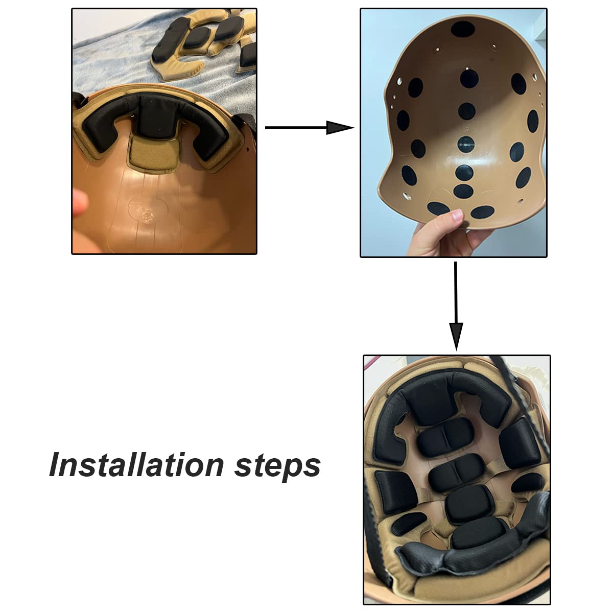 Helmet Padding Memory Foam Pad Protective Mat Helmet Padding Kit for ACH MICH Team Wendy FMA EXF Helmet