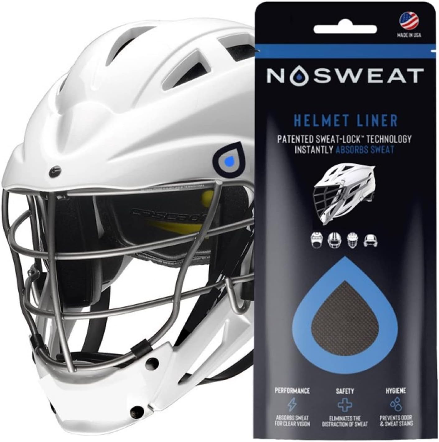 Football Helmet Sweat Liners & Sweatbands by NoSweat 3 | 6 | 12 | 25 Pack
