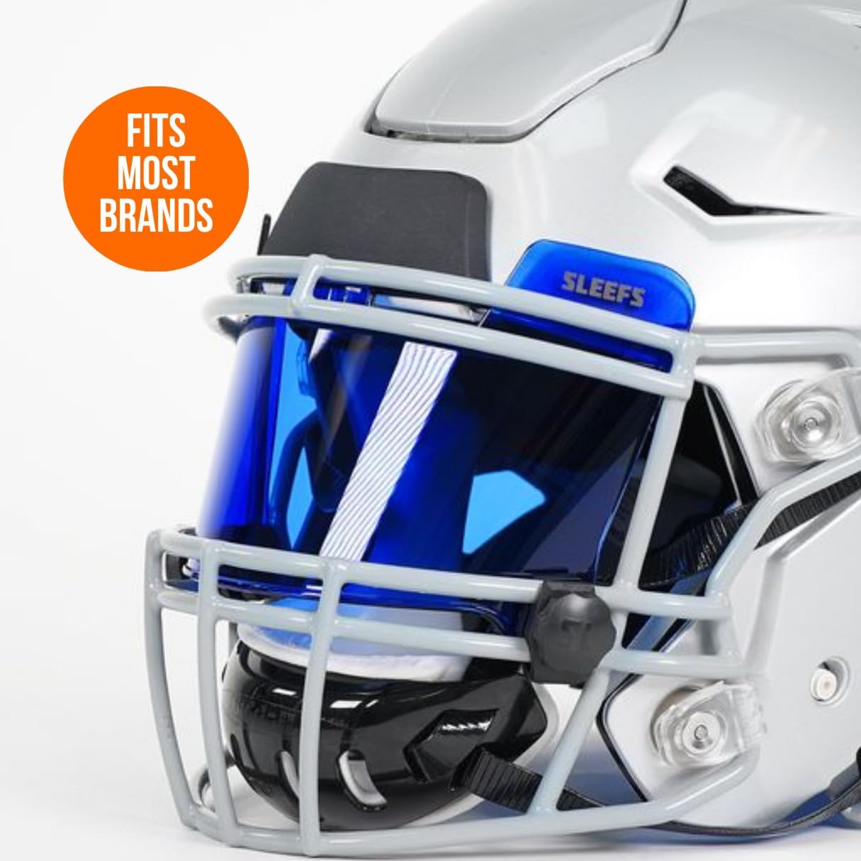 SLEEFS Clear Football Visor for Helmet - Professional Football Visor - Face & Eye Shield - Fits Youth & Adult Helmets - Includes Quick Visor Clips for Easy Installation
