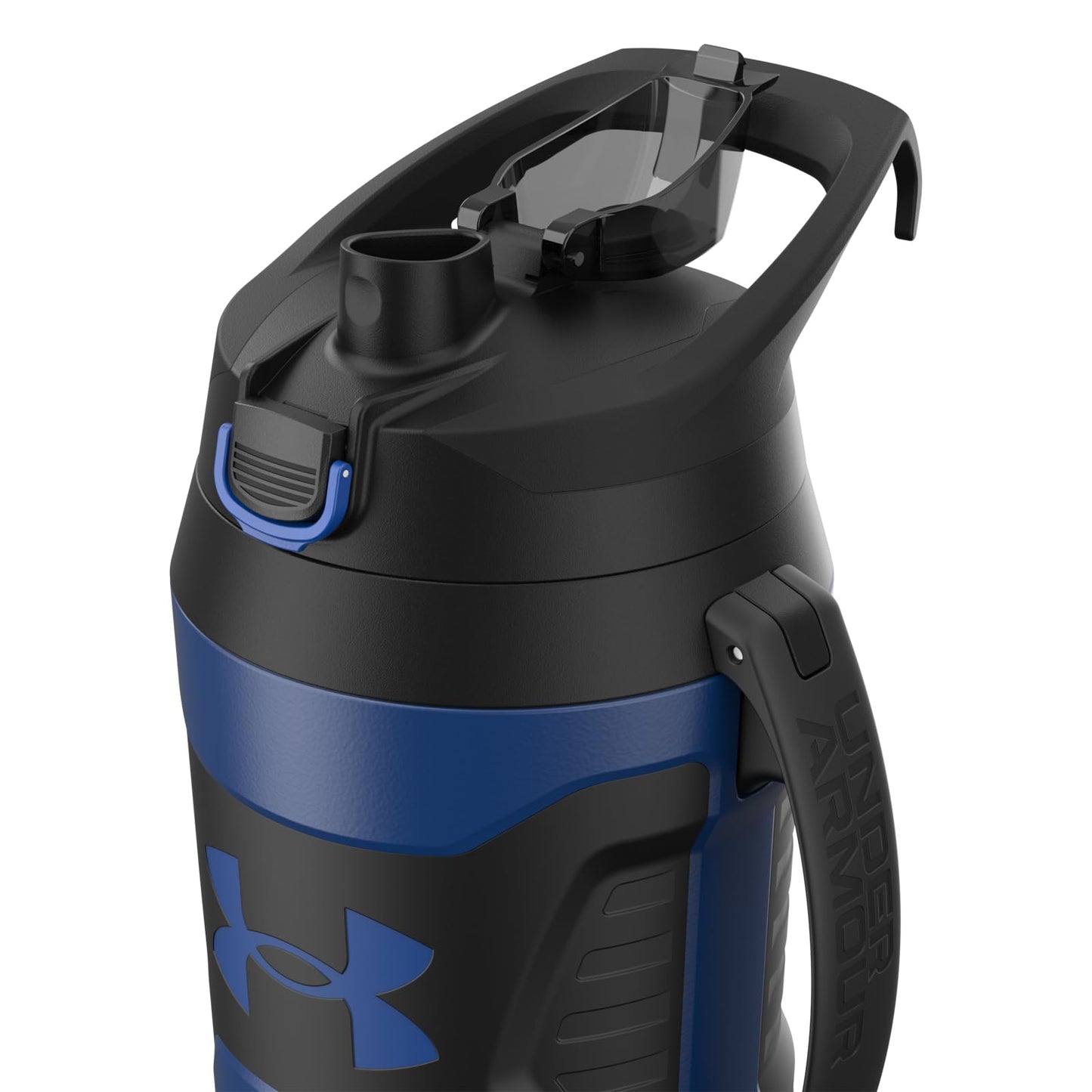 Under Armour Insulated Water Bottle with Handle & Fence Hook, Half Gallon Sports Water Jug, Leak-Resistant & BPA-Free for Baseball, Football & Gym - Black/Black, 64oz