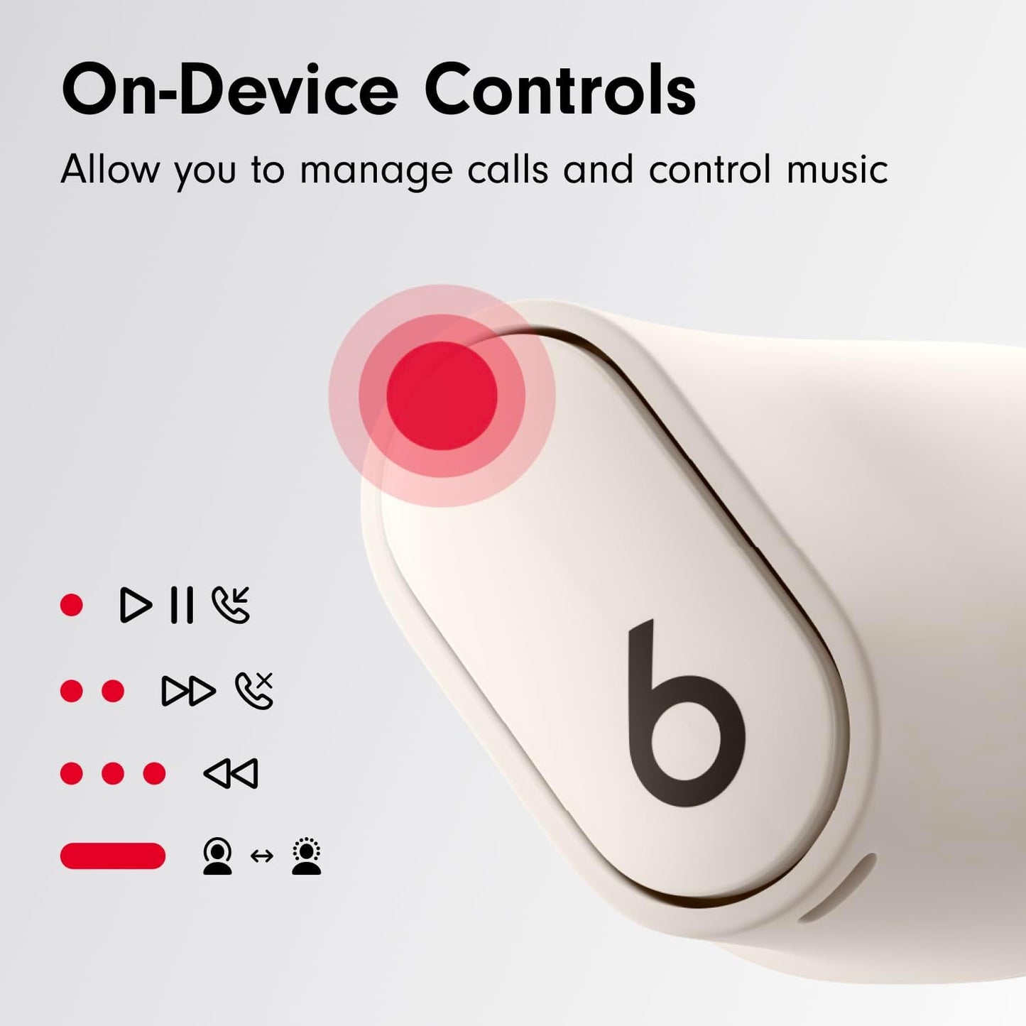 Beats Studio Buds + | True Wireless Noise Cancelling Earbuds, Enhanced Apple & Android Compatibility, Built-in Microphone, Sweat Resistant Bluetooth Headphones, Spatial Audio - Transparent