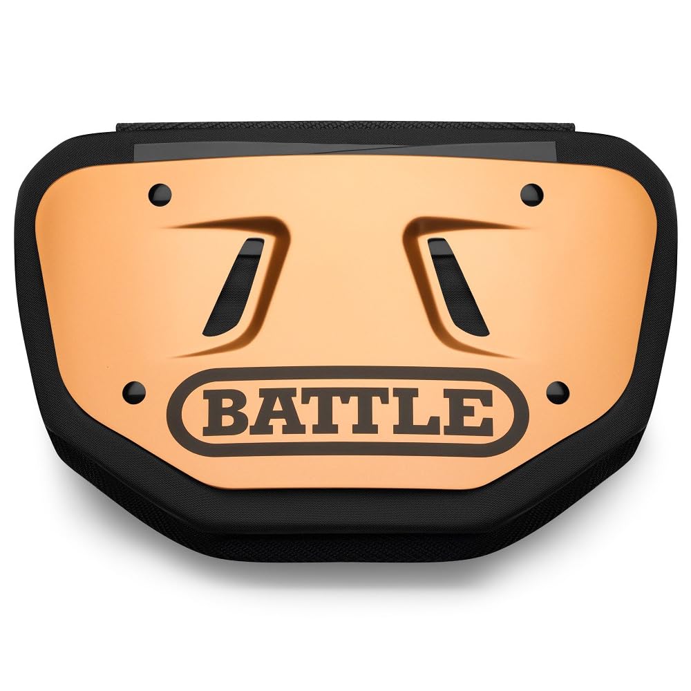 Battle Sports Football Back Plate – Hard Shell Lower Back Protector with Contoured Foam for High-Impact Protection for Youth, Kids and Adults
