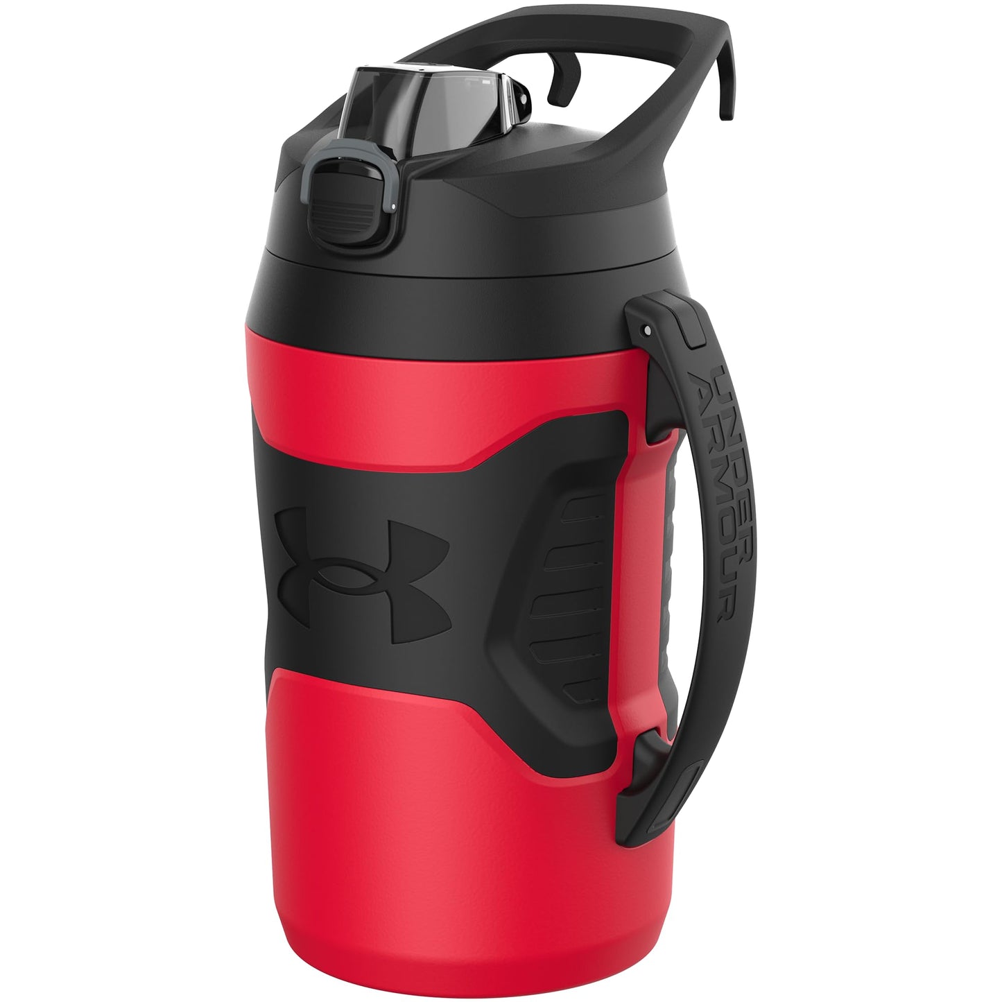 Under Armour Insulated Water Bottle with Handle & Fence Hook, Half Gallon Sports Water Jug, Leak-Resistant & BPA-Free for Baseball, Football & Gym - Black/Black, 64oz