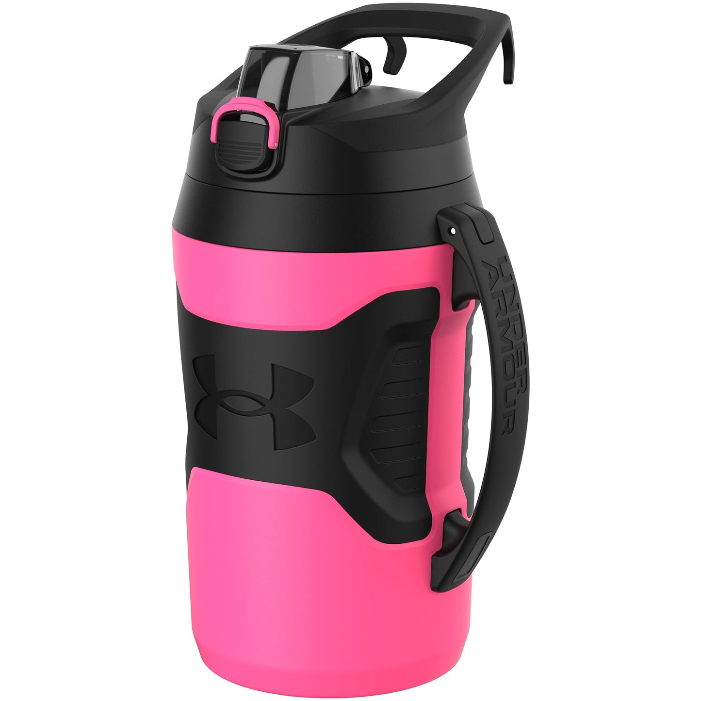 Under Armour Insulated Water Bottle with Handle & Fence Hook, Half Gallon Sports Water Jug, Leak-Resistant & BPA-Free for Baseball, Football & Gym - Black/Black, 64oz