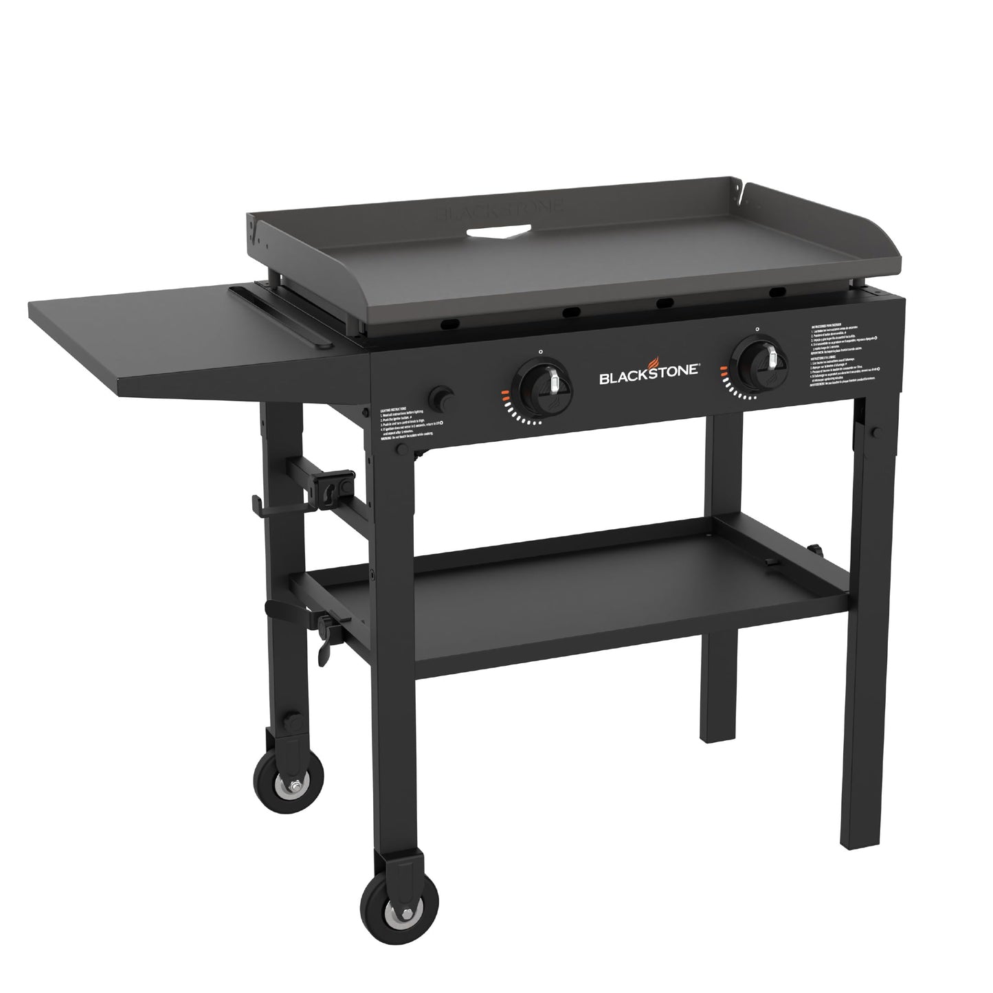 Blackstone 2450AZ 28" Omnivore Griddle with Hood Bundle | Includes 28" Griddle with Hood, Soft Cover, and Two Spatulas