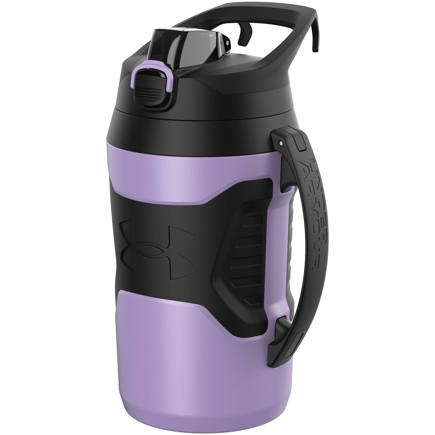 Under Armour Insulated Water Bottle with Handle & Fence Hook, Half Gallon Sports Water Jug, Leak-Resistant & BPA-Free for Baseball, Football & Gym - Black/Black, 64oz