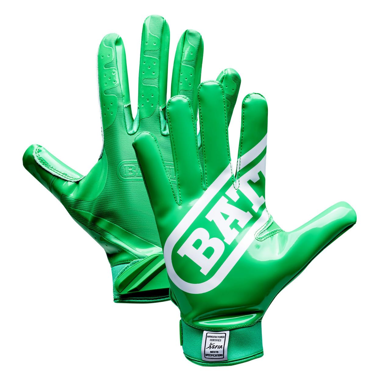 Battle Double Threat Wide Receiver Football Gloves – Ultra Stick Grip, Compression Fit (Runs Tight – Size Up If Between Sizes), Youth & Adult Football Gloves