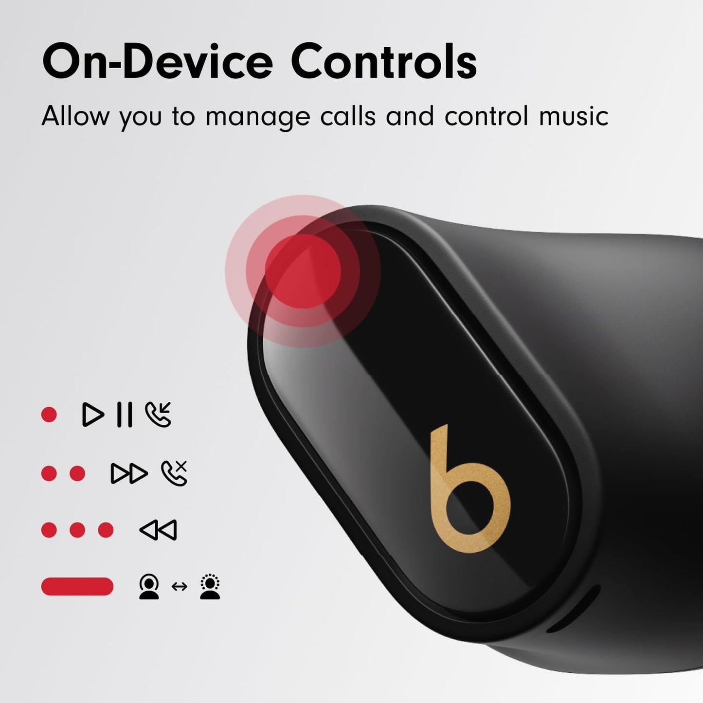 Beats Studio Buds + | True Wireless Noise Cancelling Earbuds, Enhanced Apple & Android Compatibility, Built-in Microphone, Sweat Resistant Bluetooth Headphones, Spatial Audio - Transparent