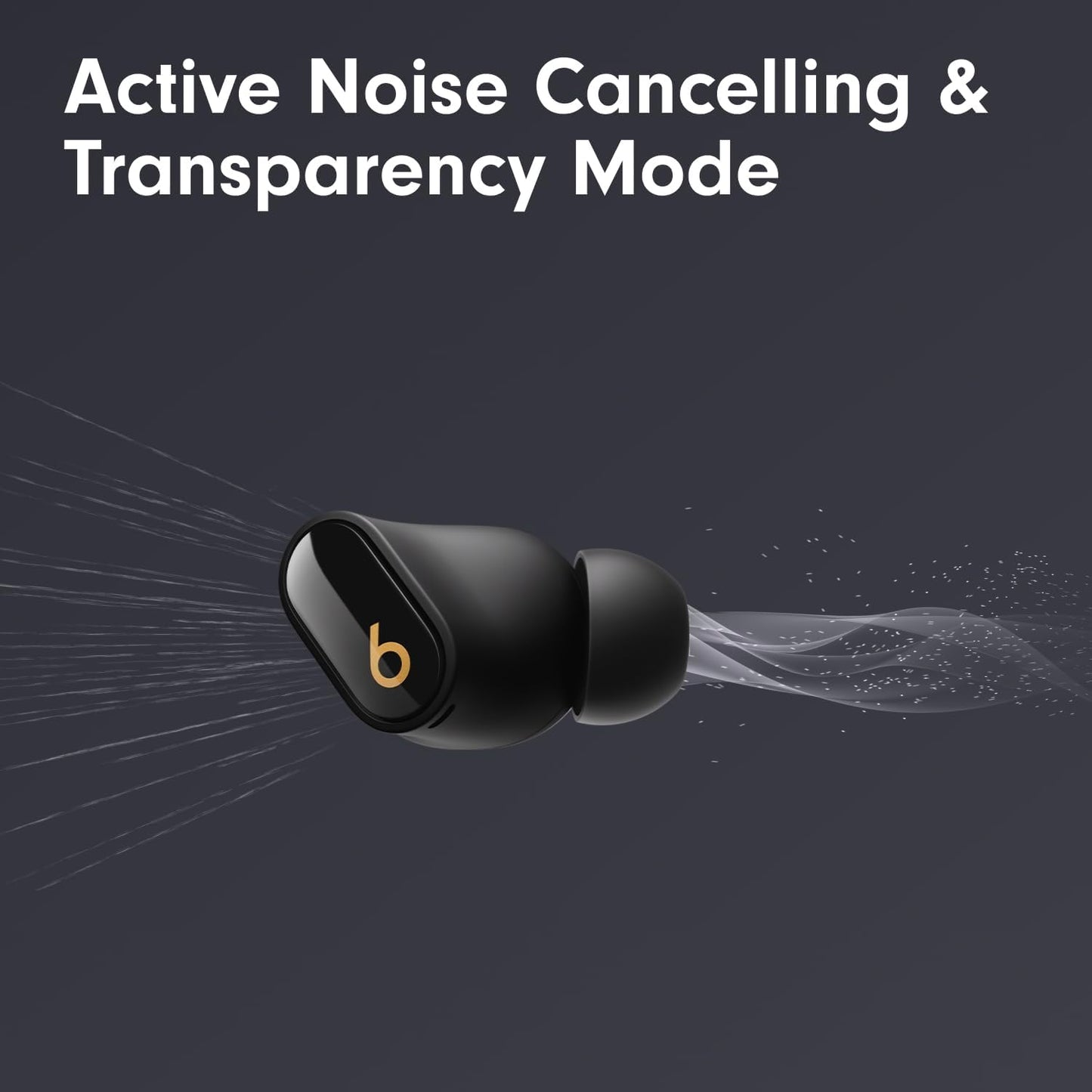 Beats Studio Buds + | True Wireless Noise Cancelling Earbuds, Enhanced Apple & Android Compatibility, Built-in Microphone, Sweat Resistant Bluetooth Headphones, Spatial Audio - Transparent