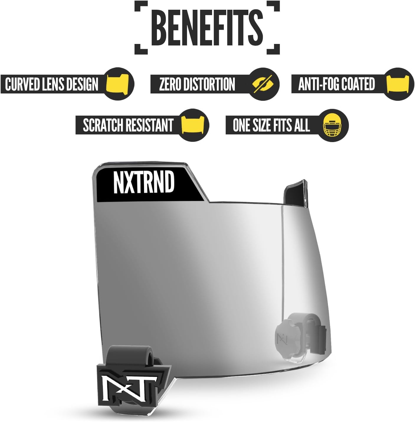 Nxtrnd VZR3 Football Visor, Curved Lens Technology, Fits Adult & Youth Football Helmets