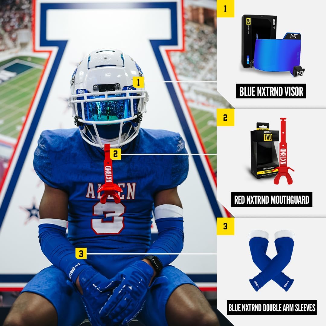 Nxtrnd VZR3 Football Visor, Curved Lens Technology, Fits Adult & Youth Football Helmets