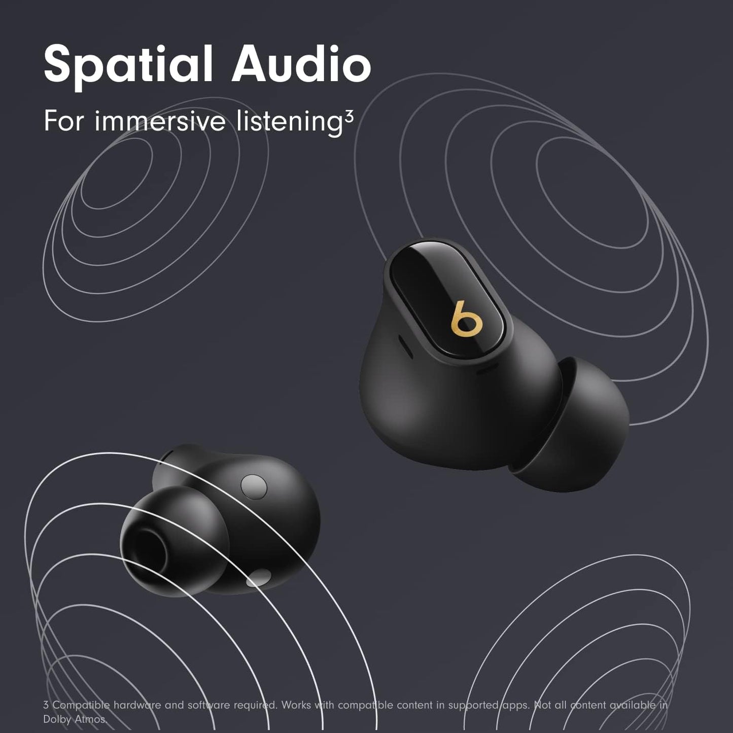 Beats Studio Buds + | True Wireless Noise Cancelling Earbuds, Enhanced Apple & Android Compatibility, Built-in Microphone, Sweat Resistant Bluetooth Headphones, Spatial Audio - Transparent