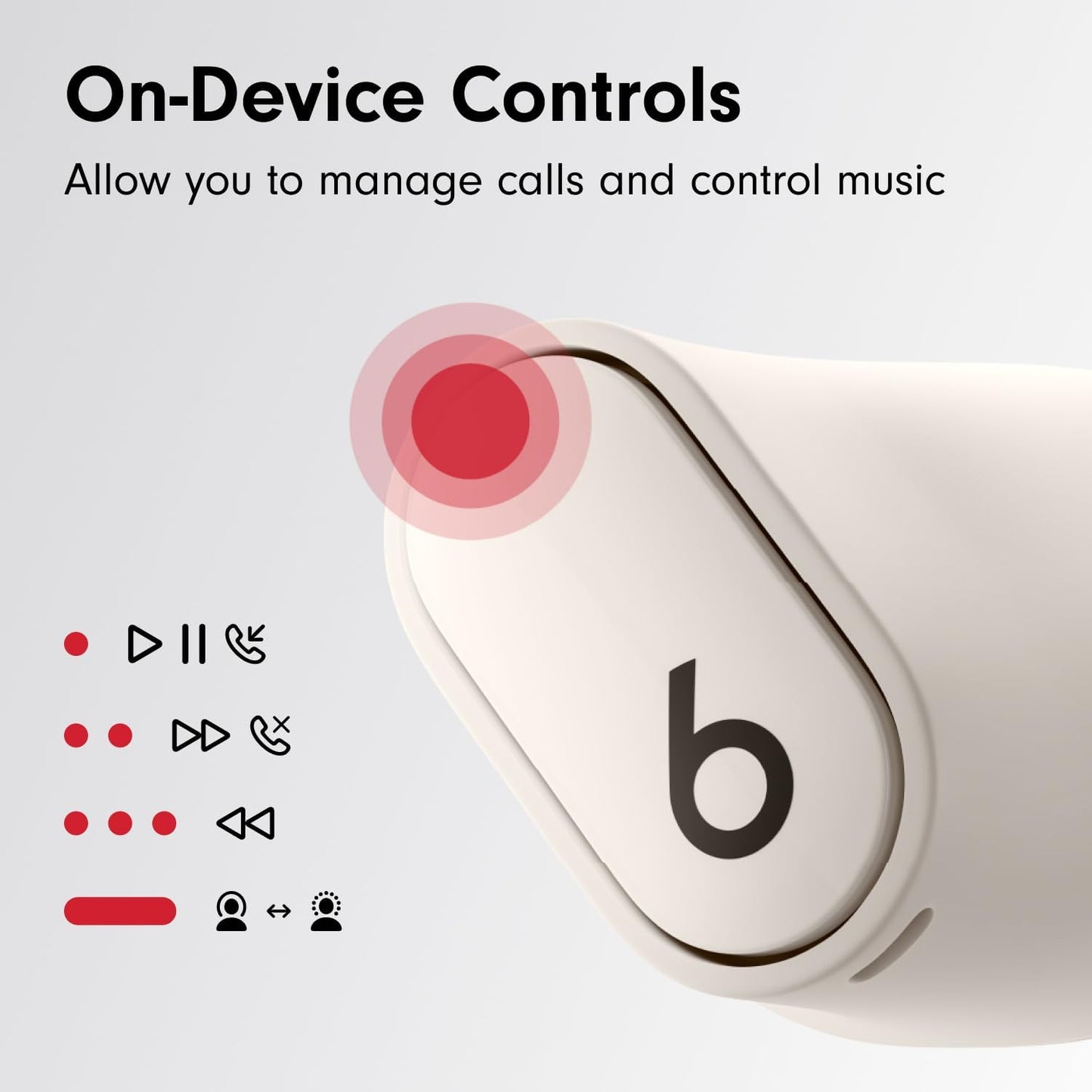 Beats Studio Buds + | True Wireless Noise Cancelling Earbuds, Enhanced Apple & Android Compatibility, Built-in Microphone, Sweat Resistant Bluetooth Headphones, Spatial Audio - Transparent
