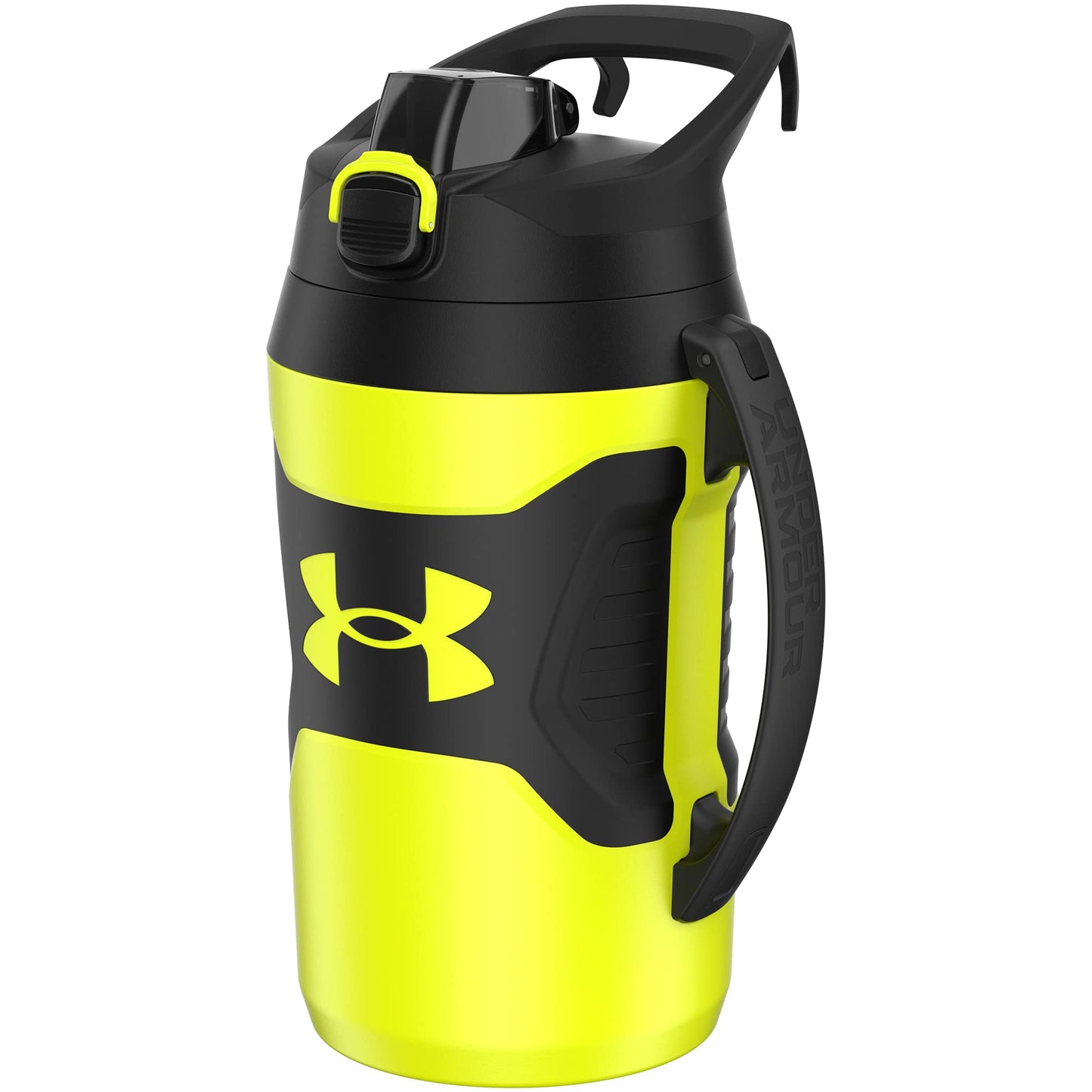 Under Armour Insulated Water Bottle with Handle & Fence Hook, Half Gallon Sports Water Jug, Leak-Resistant & BPA-Free for Baseball, Football & Gym - Black/Black, 64oz