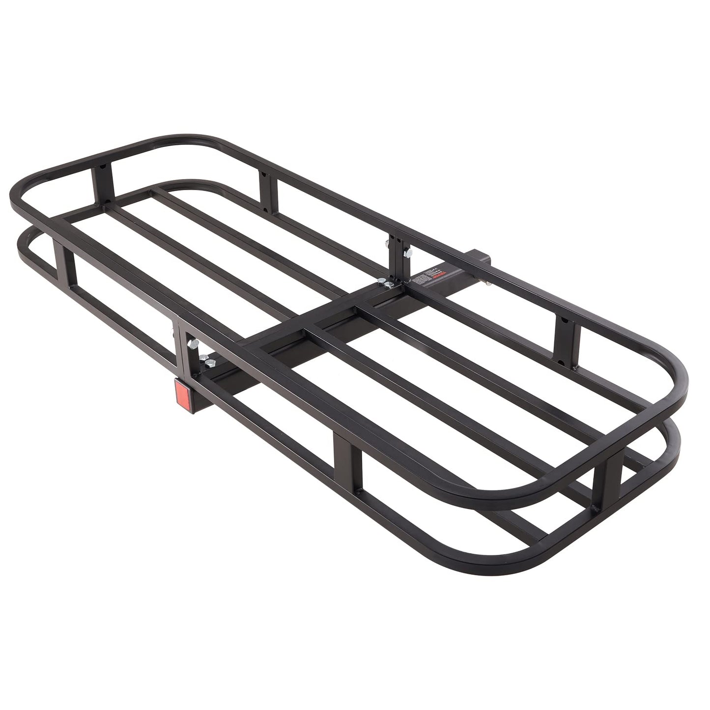 VEVOR 60x24x6 Folding Hitch Carrier - 500lb Capacity Cargo Basket & Waterproof Bag, Fits 2" Hitch Receiver for SUV, Truck, Pickup