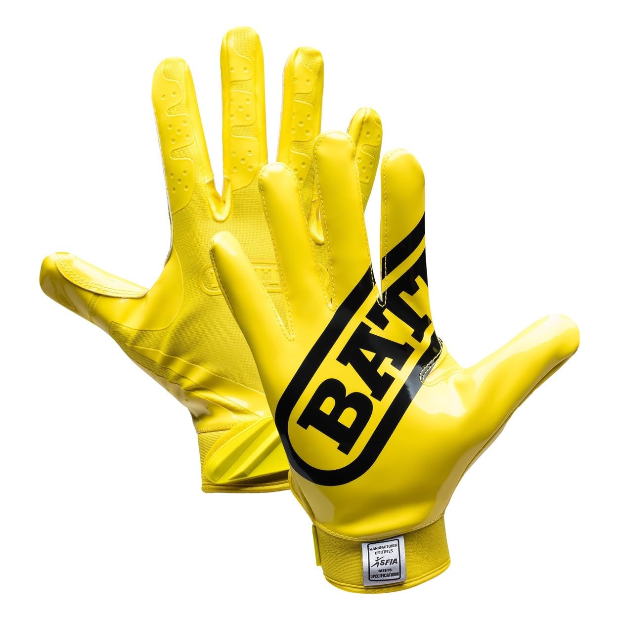 Battle Double Threat Wide Receiver Football Gloves – Ultra Stick Grip, Compression Fit (Runs Tight – Size Up If Between Sizes), Youth & Adult Football Gloves
